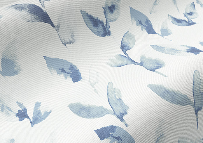 Watercolour Leaves, Blue River - Twist&Fit Roller Blind - Image 4